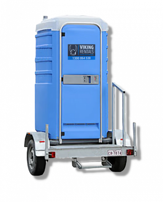 portable single event toilet trailer